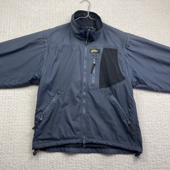 VTG Chlorophylle H-Tech Soft Shell Retro Dark Blue Men S Vest Convertible - Picture 7 of 16